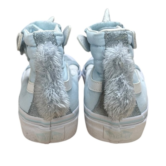 Vans Unicorn Sk8-Hi Toddlers Shoes - Delicate Blue-Silver - Size 1.5 - Picture 3 of 7